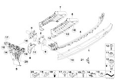 E61 535d M57N Touring / Vehicle Trim/  Support Fixture Rear Bumper Panel