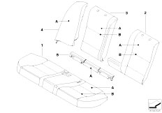 E61 525i M54 Touring / Individual Equipment/  Individual Cover Rear Comfort Seat