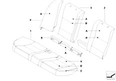 E61N 525xd M57N2 Touring / Individual Equipment/  Indiv Cover Basic Seat Rear