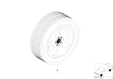 E46 318Ci N46 Cabrio / Wheels/  Winter Complete Wheel Round Spoke Styl