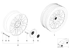 E46 320Ci M52 Coupe / Wheels/  Bmw Light Alloy Wheel Double Spoke 51