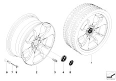 E83N X3 2.0d M47N2 SAV / Wheels/  Bmw La Wheel Star Spoke 204