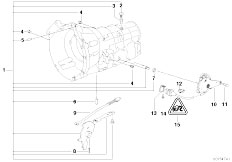 E38 730iL M60 Sedan / Automatic Transmission/  A5s310z Housing With Mounting Parts