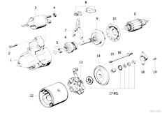E36 320i M52 Cabrio / Engine Electrical System/  Starter Parts 1 4kw