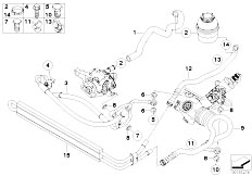 E88 135i N54 Cabrio / Steering Hydro Steering Oil Pipes