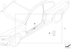 E92 320d N47 Coupe / Vehicle Trim/  Illuminated Door Sill Strip Retrofit Kit