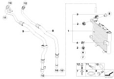 E83N X3 2.5si N52N SAV / Radiator Engine Oil Cooler Oil Cooler Line
