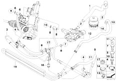 E88 135i N54 Cabrio / Steering Power Steering Oil Pipe Active Steering-2