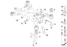 E70 X5 4.8i N62N SAV / Rear Axle Rear Axle Carrier