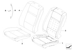 E71 X6 35iX N54 SAC / Seats/  Basic Seat Cover Padding