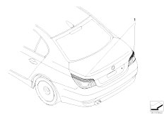 E60 525i N52 Sedan / Lighting/  Retrofit Kit Rear Light Black Line
