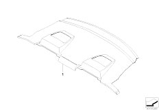 E63 645Ci N62 Coupe / Individual Equipment Individual Rear Window Shelf Alcantara