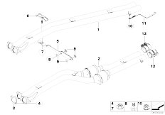 E83N X3 3.0si N52N SAV / Exhaust System Catalytic Converter Front Silencer