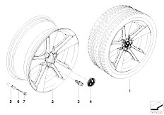 E71 X6 35dX M57N2 SAC / Wheels Bmw Light Alloy Wheel Spider Spoke 128