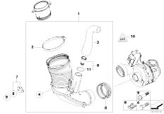 E83N X3 3.0sd M57N2 SAV / Fuel Preparation System Filtered Air Pipe
