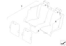 E92 323i N52N Coupe / Seats/  Universal Prodective Rear Cover