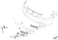 E61N 525d M57N2 Touring / Vehicle Trim/  Trim Parts Panel Bumper Front