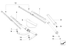 E61 525d M57N Touring / Vehicle Electrical System/  Single Components For Wiper Arm