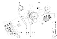 E91 335i N54 Touring / Engine/  Lubrication System Oil Filter