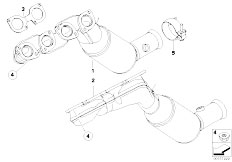 E70 X5 4.8i N62N SAV / Exhaust System Exhaust Manifold With Catalyst