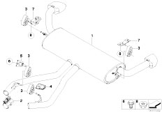 E70 X5 4.8i N62N SAV / Exhaust System Exhaust System Rear