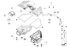 E70 X5 4.8i N62N SAV / Fuel Preparation System Intake Silencer Filter Cartridge Hfm