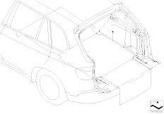 E91N 320i N43 Touring / Vehicle Trim/  Load Area Turning Mat