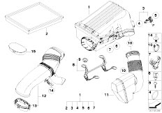 E70 X5 3.0si N52N SAV / Fuel Preparation System Intake Silencer Filter Cartridge Hfm