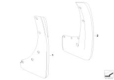 E70 X5 4.8i N62N SAV / Universal Accessories Mud Flaps