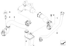E83 X3 3.0i M54 SAV / Radiator Cooling System Water Hoses