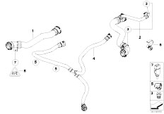 E85 Z4 2.0i N46 Roadster / Radiator Cooling System Water Hoses