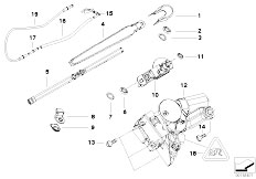 E91 330i N53 Touring / Vehicle Electrical System/  Single Parts For Rear Window Wiper