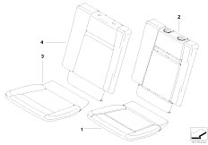 E70 X5 4.8i N62N SAV / Seats Upholstery Parts For Rear Seat