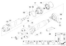 E68 Hydrogen 7 N73 Sedan / Drive Shaft/  Drive Shaft Cen Bearing Const Vel Joint