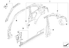 E82 120d N47 Coupe / Bodywork Single Components For Body Side Frame