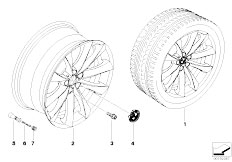 E70 X5 4.8i N62N SAV / Wheels Bmw La Wheel V Spoke 239