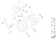E91N 318i N46N Touring / Heater And Air Conditioning/  Climate Compressor Supporting Bracket