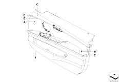 E91 325i N52 Touring / Individual Equipment/  Indiv Front Door Trim Panel Part Leather