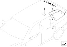 E61N 523i N53 Touring / Vehicle Trim/  Side Window Fixed