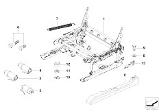 E46 320i M52 Touring / Seats/  Front Seat Rail Electrical Single Parts