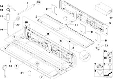 E64N 650i N62N Cabrio / Sliding Roof Folding Top/  Folding Top Compartment