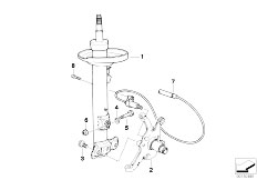 E86 Z4 M3.2 S54 Coupe / Front Axle Front Spring Strut Shock Absorber