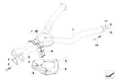 E85 Z4 M3.2 S54 Roadster / Exhaust System Center Silencer