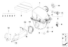 E86 Z4 M3.2 S54 Coupe / Fuel Preparation System Intake Silencer Filter Cartridge Hfm