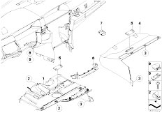 E61 550i N62N Touring / Vehicle Trim/  Mounting Parts Instrument Panel Bottom