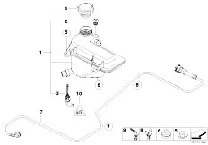 E86 Z4 M3.2 S54 Coupe / Radiator Expansion Tank Tubing