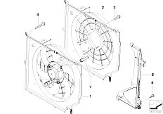 E86 Z4 M3.2 S54 Coupe / Radiator Fan Shroud Mounting Plate