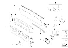 E64 645Ci N62 Cabrio / Sliding Roof Folding Top/  Folding Top Rear Window