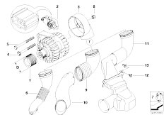 E46 325i M54 Touring / Engine Electrical System/  Alternator Single Parts 120a Bosch