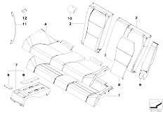 E46 M3 CSL S54 Coupe / Seats/  Through Loading Facility Seat Cover